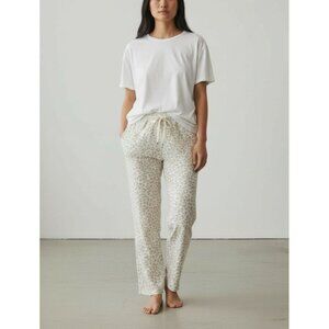 Old Navy Womens Beige Leopard Print Fleece Pajama Pants Size S Soft Lounge Botto